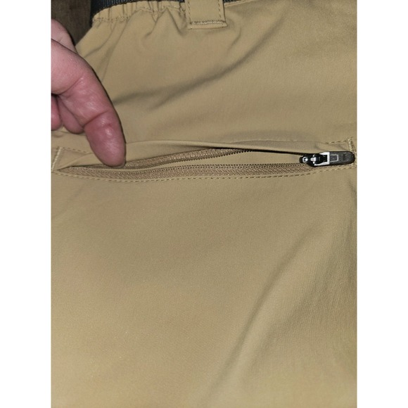LL Bean Hiking Pant Men M Khaki Outdoor Convertible Zip Off Gorpcore Fish UPF 50 - Picture 10 of 11